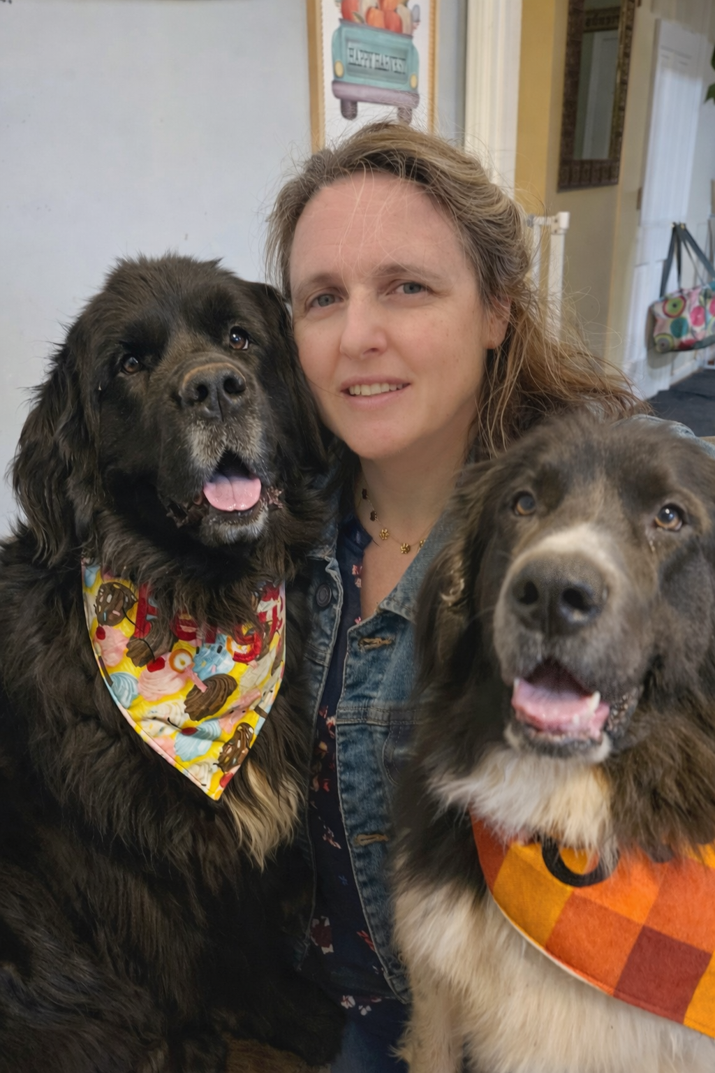 Claire with dogs